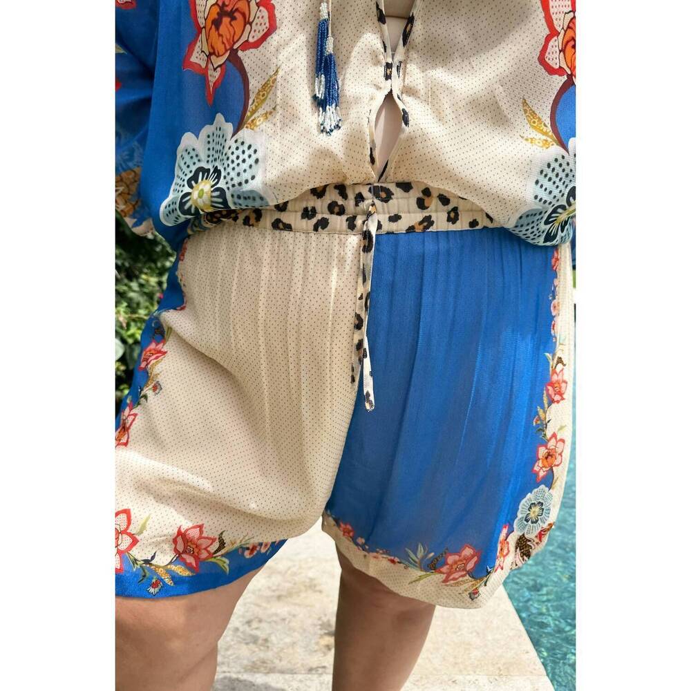 NEW VERB erin tassel shorts in blue